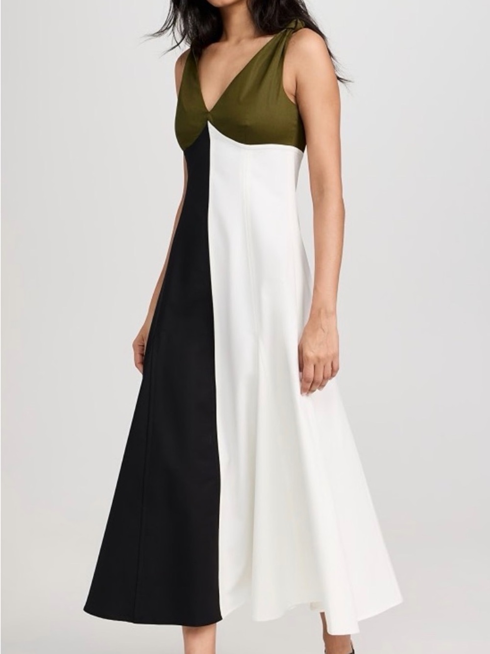 LA LIGNE “Christine” Color-block Midi Dress, Size 4